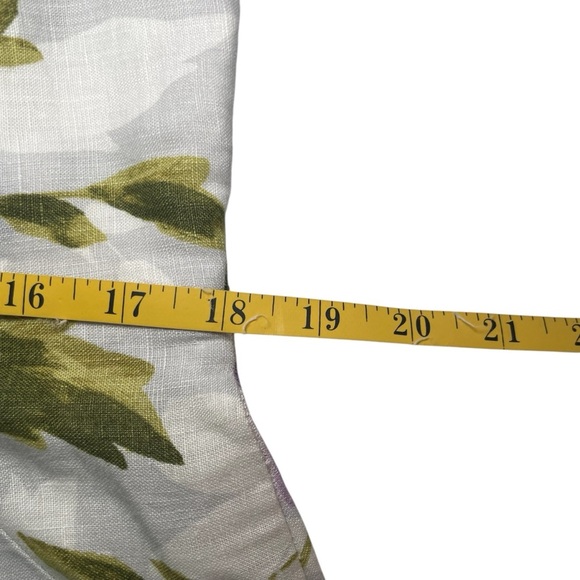 J. Jill Love Linen Floral Sleeveless Shift Dress V-Neck Medium Wedding Guest EUC - Picture 12 of 13